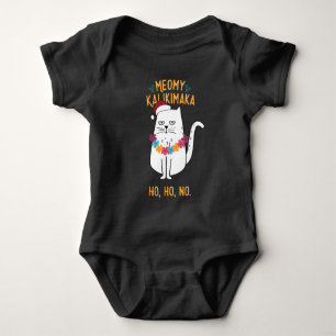 Meowy Kalikimaka - Funny Cat Christmas Baby Strampler