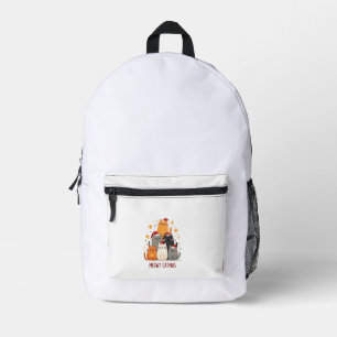Meowy Katze Weihnachten Katze Weihnachtsbaum Xmas  Bedruckter Rucksack