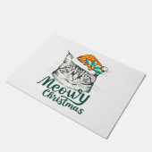 Meowy kitty Christmas Fußmatte (Schrägansicht)