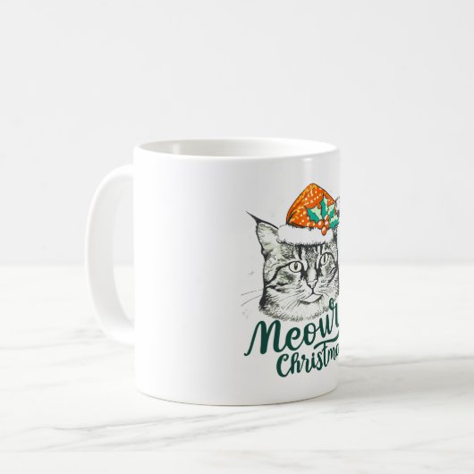 Meowy kitty Christmas Kaffeetasse (Vorderseite Links)