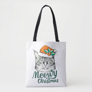 Meowy kitty Christmas Tasche