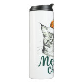 Meowy kitty Christmas Thermosbecher (Nach links gedreht)