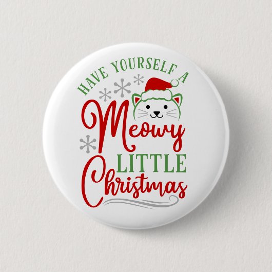 Meowy Little Christmas Button (Vorderseite)