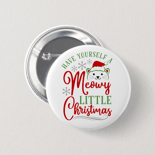 Meowy Little Christmas Button (Vorne & Hinten)