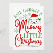 Meowy Little Christmas Feiertagskarte (Vorne/Hinten)