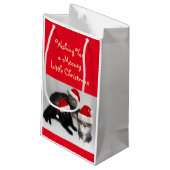 Meowy Little Christmas Geschenktasche Kleine Geschenktüte (Rückseite Schrägansicht)