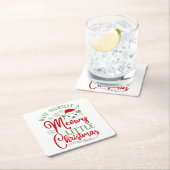 Meowy Little Christmas Rechteckiger Pappuntersetzer (Vor Ort)