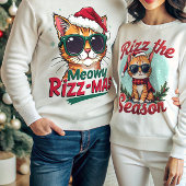 Meowy Rizz-mas Funny Christmas Rizzmas Weihnachtsm Sweatshirt