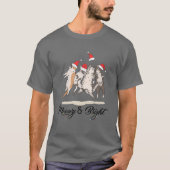 Meowy und hell Funny Funny Weihnachts Katze Pajama T-Shirt (Vorderseite)