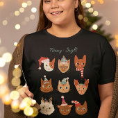 Meowy und Helle Katzen in Weihnachtskostüm Tri-Blend Shirt