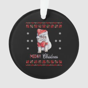 Meowy Weihnachten, Cat Lover frohe Weihnachtskatme Ornament