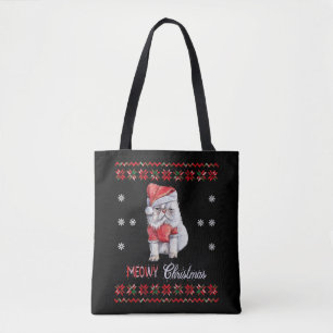 Meowy Weihnachten, Cat Lover frohe Weihnachtskatme Tasche