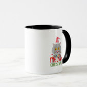 MEOWY Weihnachten Funny Cat Xmas Geschenk Dekorati Tasse (VorderseiteRechts)