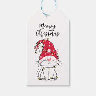 Meowy Weihnachten Funny Niedlich Cat Holiday Gift Geschenkanhänger
