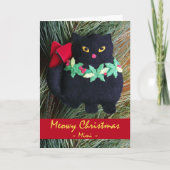 Meowy Weihnachten für Mimi, Katzen-Verzierung (Vorderseite)