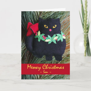 Meowy Weihnachten für Son Felt Cat Ornament