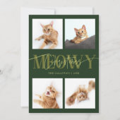 Meowy Weihnachten Katze Fotos Grün Weihnachten (Vorderseite)