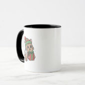 Meowy Weihnachten Katze Kaffeetasse (Vorderseite Links)
