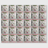 Meowy Weihnachten niedlich, lustiges Geschenkpapier (Flach)