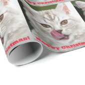 Meowy Weihnachten niedlich, lustiges Geschenkpapier (Rolleneckpunkt)