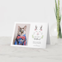 Meowy Weihnachten Niedliche Katze mit Antlers Xmas