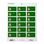 Meowy Weihnachten Niedlicher Cartoon Cat Custom Adressaufkleber (Vorne)