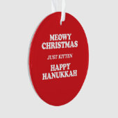 Meowy Weihnachten Ornament (Vorderseite)