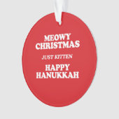 Meowy Weihnachten Ornament (Vorderseite)