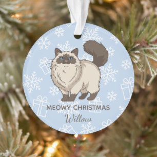 "Meowy Weihnachten" Ragdoll-Katzenmutter Personali Ornament