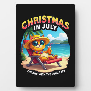 Meowy Weihnachten Sommer Weihnachten im Juli Chill Fotoplatte