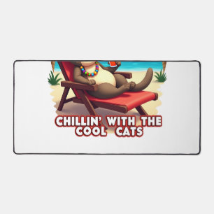 Meowy Weihnachten Sommer Weihnachten im Juli Chill Schreibtischunterlage