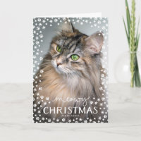 Meowy Weihnachts Cat Lover Holiday Folded Card