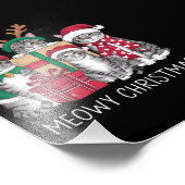 Meowy Weihnachts Cat Xmas Funny Cats Lover Fotodruck (Ecke)