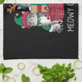 Meowy Weihnachts Cat Xmas Funny Cats Lover Geschirrtuch (Gefaltet)