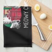 Meowy Weihnachts Cat Xmas Funny Cats Lover Geschirrtuch (Viertel Falte)