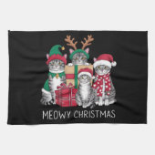 Meowy Weihnachts Cat Xmas Funny Cats Lover Geschirrtuch (Horizontal)