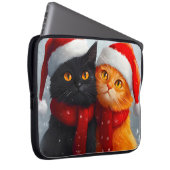 Meowy Weihnachts Winter Liebe Laptopschutzhülle (Vorne Rechts)