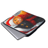 Meowy Weihnachts Winter Liebe Laptopschutzhülle (Vorne Knopf)