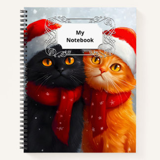 Meowy Weihnachts Winter Liebe Notizblock
