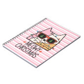 Meowy Weihnachtsbeleuchtung Notebook Notizblock (Linke Seite)