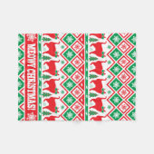 Meowy Weihnachtsdecke! Hässlicher Fleecedecke (Vorderseite (Horizontal))