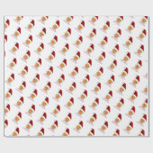 Meowy Weihnachtsgeschenk Wrap Geschenkpapier (Flach)