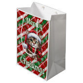 Meowy Weihnachtsgeschenktasche Mittlere Geschenktüte (Vorderseite Schrägansicht)