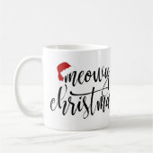 Meowy Weihnachtshandgeschriebenes Skript (mit Kaffeetasse (Links)