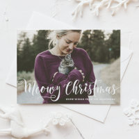Meowy Weihnachtskalligraphie Modernes Foto Cat