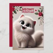 Meowy Weihnachtskarte Dankeskarte (Vorne/Hinten)