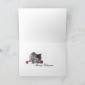 Meowy Weihnachtskarte Feiertagskarte (Innenseite)
