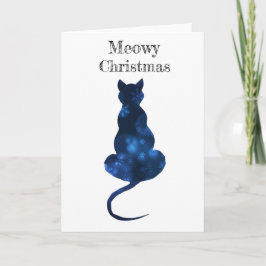 Meowy Weihnachtskarte Leere drinnen Feiertagskarte