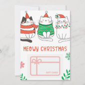 Meowy Weihnachtskartenhalter Einladung (Vorderseite)