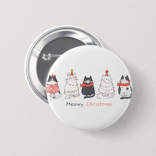 Meowy Weihnachtskatzen Button (Vorne & Hinten)